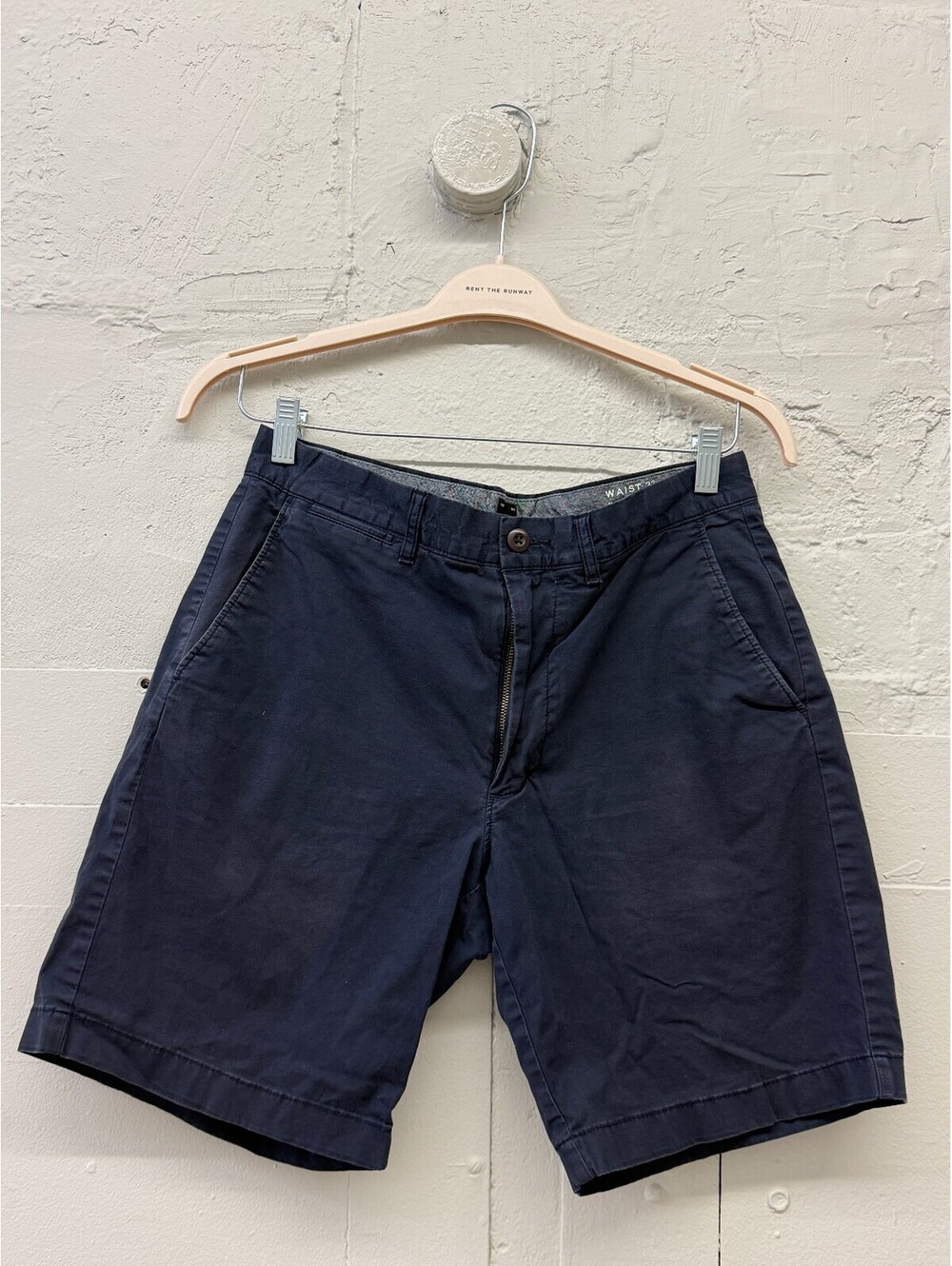 J.crew Navy Blue Cotton Blend Chino Shorts W32